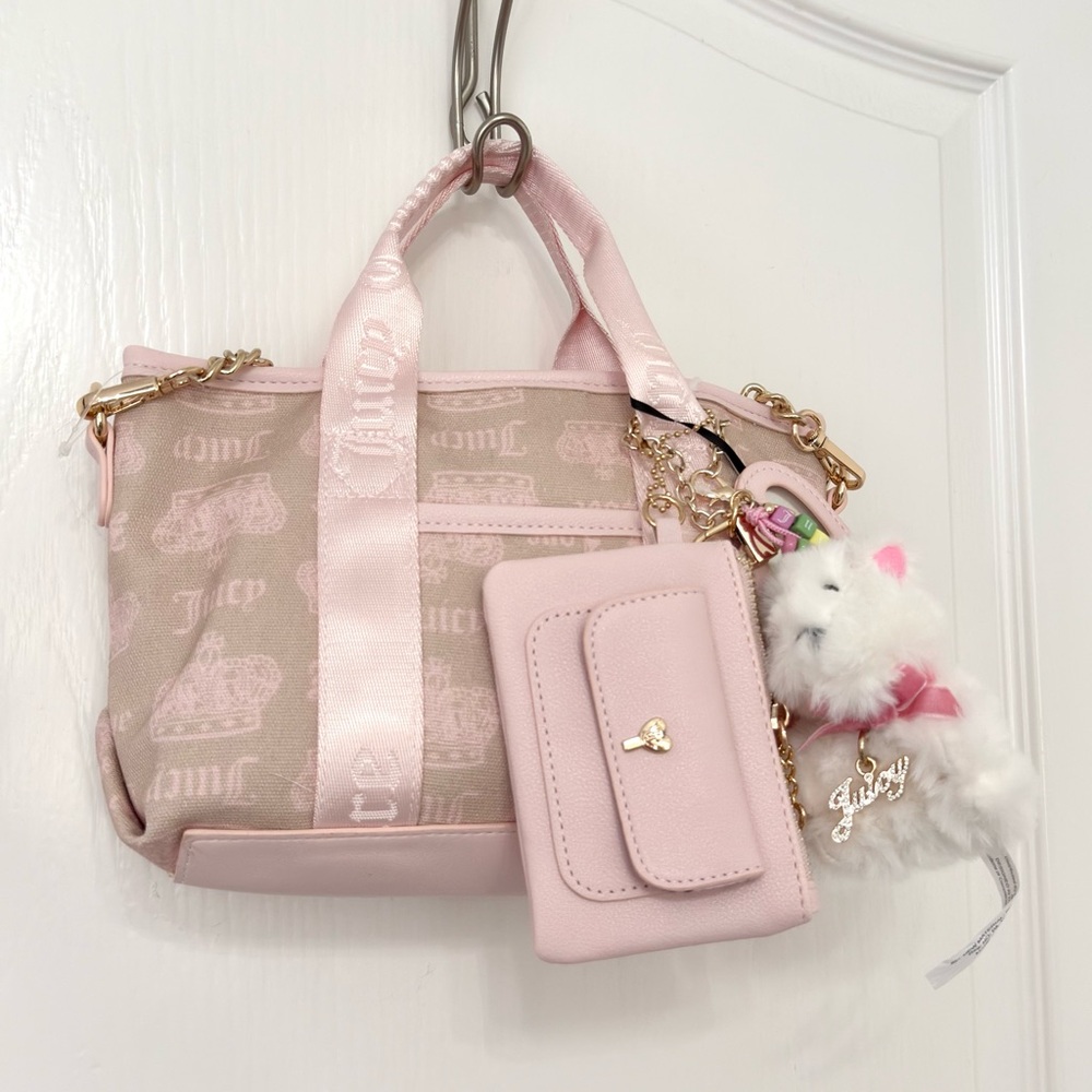 Juicy Couture Juicy Festival Mini Crossbody Bag in Sandstone And Powder